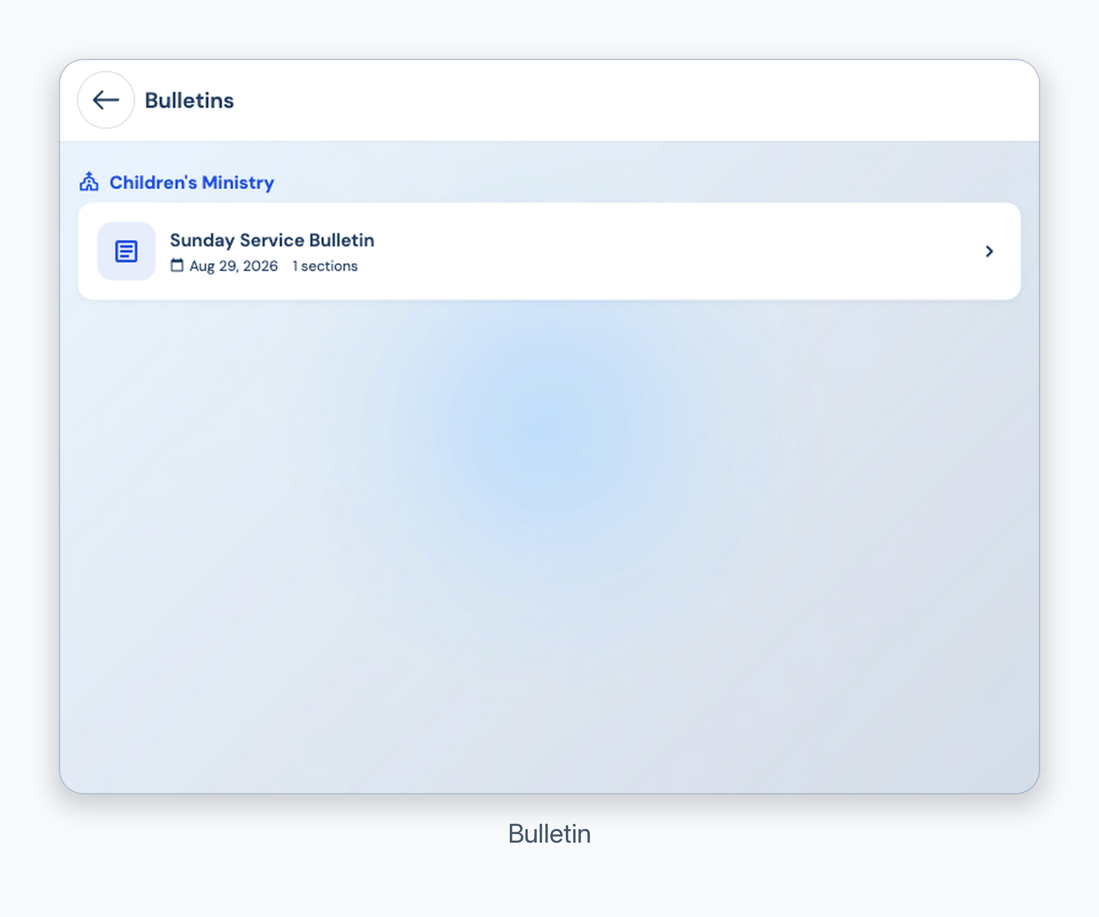 Bulletins list