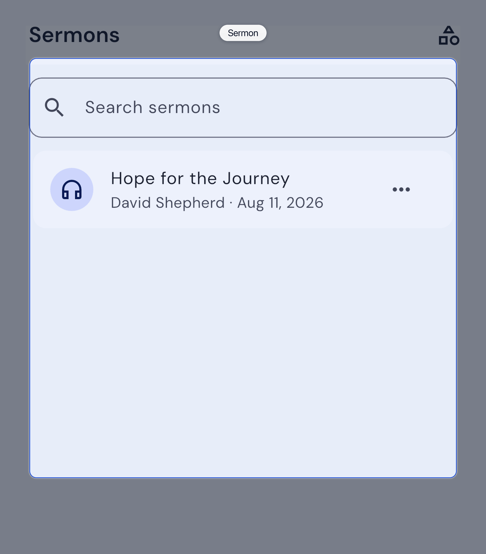 Sermons list