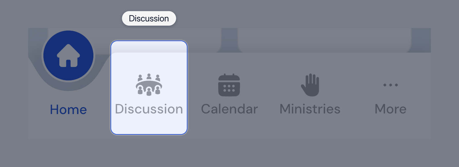 Bottom tabs with More