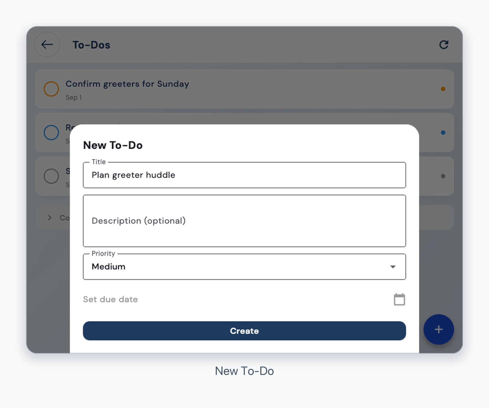 New To-Do form