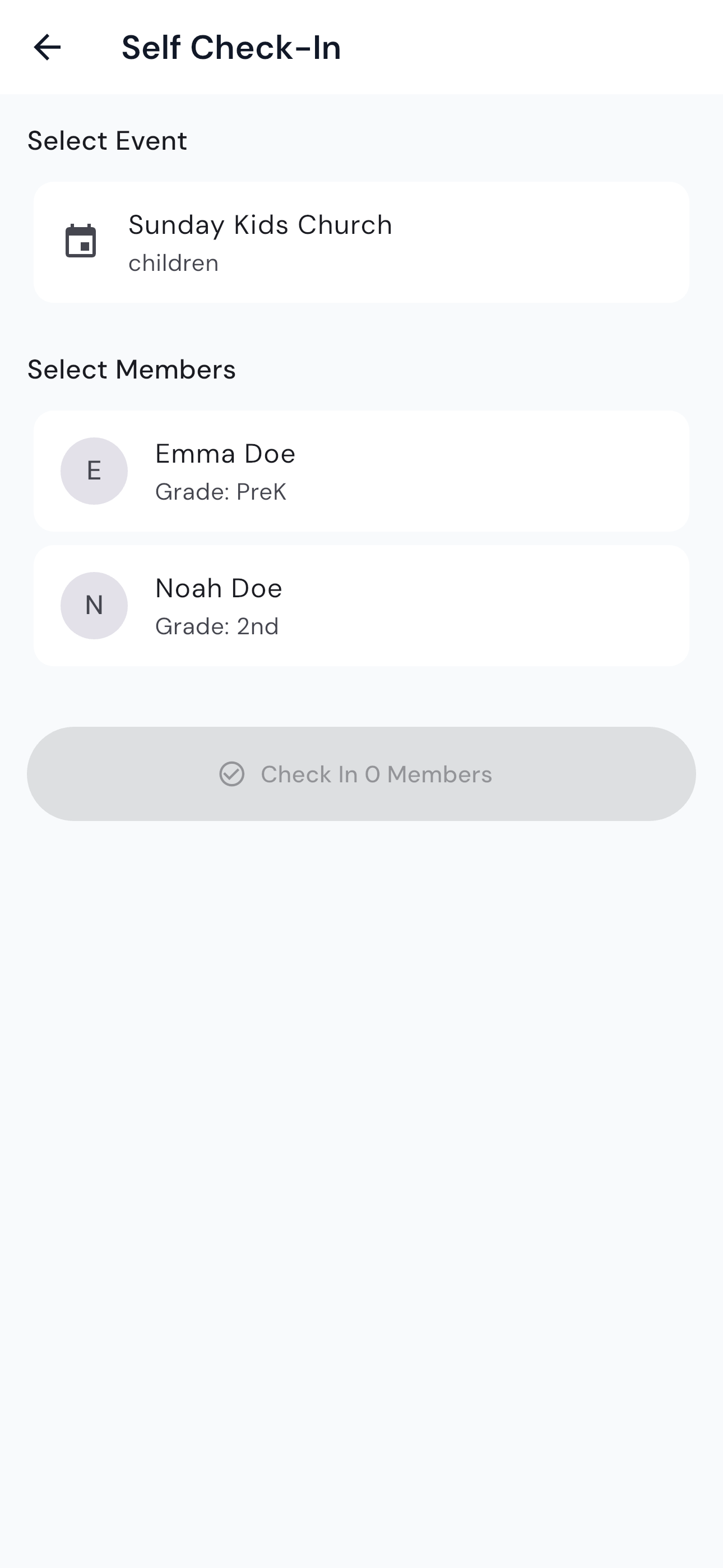 Family Check-In